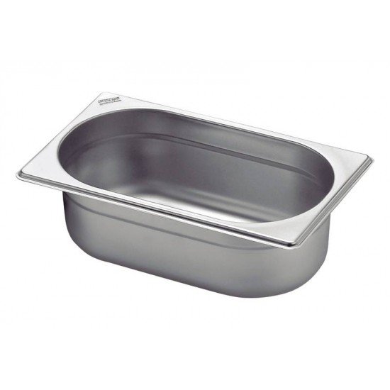 CUBA TRAMONTINA GN 1/4 EM AÇO INOX SEM ALÇAS PROFUNDIDADE 150 MM - ACERO 201