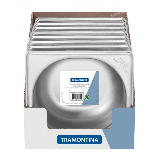 DISPLAY DE CUBAS ACO INOX 10 PC 1 6 SEM ALCAS - PROFUNDIDADE 65MM TRAMONTINA