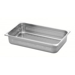 CUBA PERFURADA TRAMONTINA GN 1/1 EM AÇO INOX SEM ALÇAS PROFUNDIDADE 100 MM AÇO 201