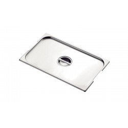 TAMPA PARA CUBA GN 2/1 TRAMONTINA EM AÇO INOX COM RECORTE PARA ALÇAS