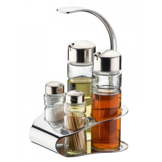 PALITEIRO UTILITY EM AÇO INOX E VIDRO COM TAMPA TRAMONTINA