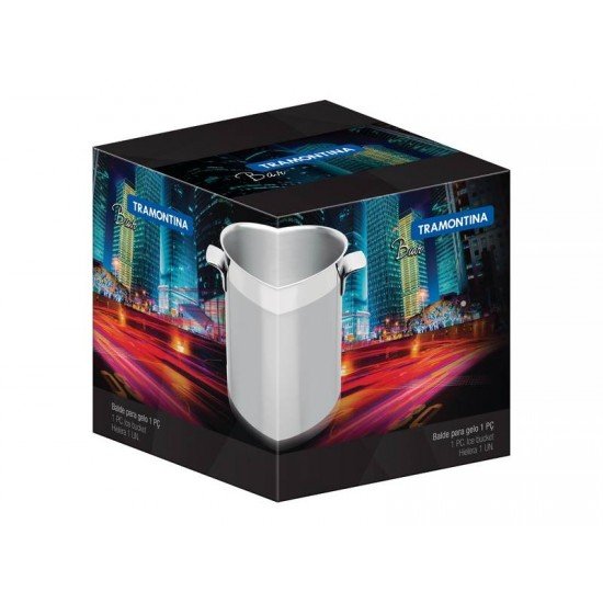 BALDE DE GELO COSMOS EM ACO INOX COM ACABAMENTO FOSCO SEM TAMPA 12 CM 1,5 L TRAMONTINA