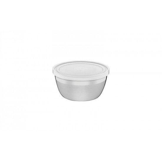 POTE REDONDO FREEZINOX EM ACO INOX COM TAMPA PLASTICA 9 CM 0,3 L TRAMONTINA