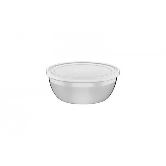 POTE REDONDO FREEZINOX EM ACO INOX COM TAMPA PLASTICA 14 CM 0,8 L TRAMONTINA
