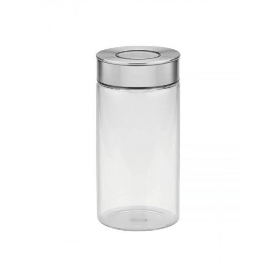 POTE DE VIDRO PUREZZA COM TAMPA DE ACO INOX 10 CM 1,4 L TRAMONTINA