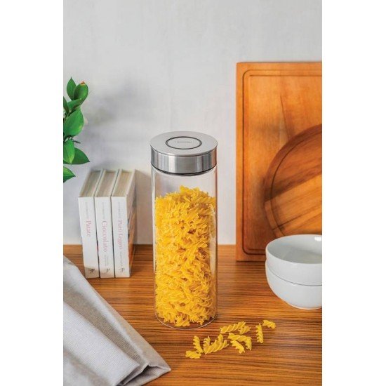 POTE DE VIDRO PUREZZA COM TAMPA DE ACO INOX 10 CM 1,8 L TRAMONTINA