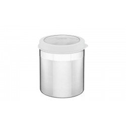 POTE CUCINA EM ACO INOX COM TAMPA PLASTICA BRANCA E VISOR 16 CM 3,4 L TRAMONTINA