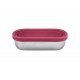 POTE PARA ALIMENTOS FREEZINOX EM ACO INOX COM TAMPA PLASTICA ROSA 0,4 L TRAMONTINA