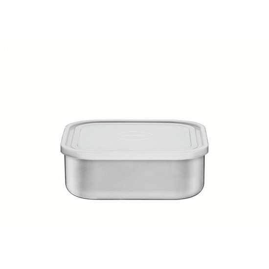 POTE TRAMONTINA FREEZINOX EM AÇO INOX QUADRADO COM TAMPA PLÁSTICA 16 CM 1,2 L