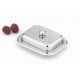 MANTEIGUEIRA ROTONDA RETANGULAR EM ACO INOX COM TAMPA TRAMONTINA