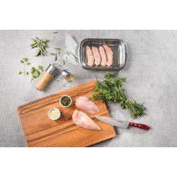 ASSADEIRA COSMOS RETANGULAR EM ACO INOX 30 CM TRAMONTINA