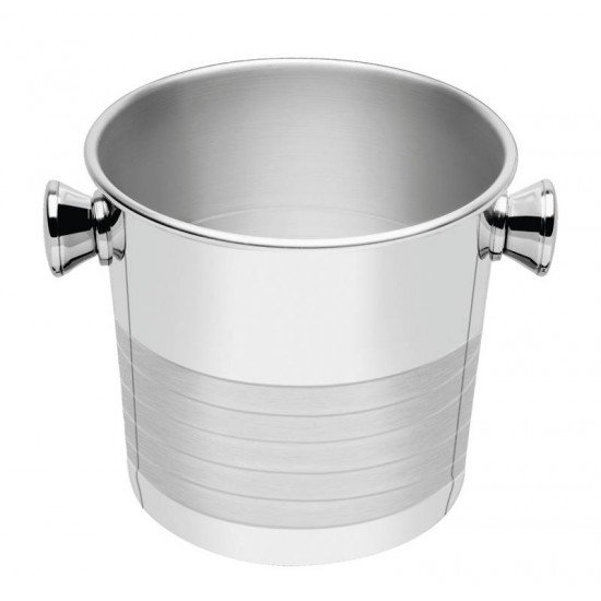BALDE PARA GARRAFAS MILLENIUM EM ACO INOX BRILHO COM DETALHES FOSCOS 20 CM 5,2 L TRAMONTINA