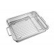 ASSADEIRA SERVICE EM ACO INOX COM GRELHA 39 X 33 CM TRAMONTINA