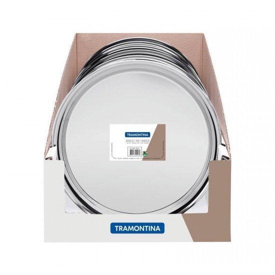 DISPLAY COM BANDEJAS REDONDAS ACO INOX 6 PC TRAMONTINA