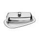 MANTEIGUEIRA SERVICE RETANGULAR EM ACO INOX COM TAMPA TRAMONTINA