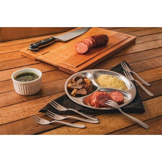 PRATO PARA COUVERT UTILITY EM ACO INOX TRAMONTINA