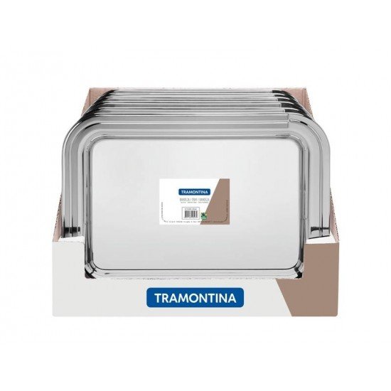 DISPLAY COM BANDEJAS RETANGULARES ACO INOX 6 PC TRAMONTINA