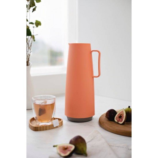 BULE TÉRMICO TRAMONTINA EXATA EM PLÁSTICO CORAL COM AMPOLA DE VIDRO 1 L