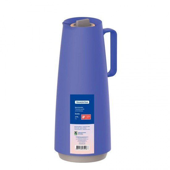BULE TÉRMICO TRAMONTINA EXATA EM PLÁSTICO VIOLETA COM AMPOLA DE VIDRO 1 L