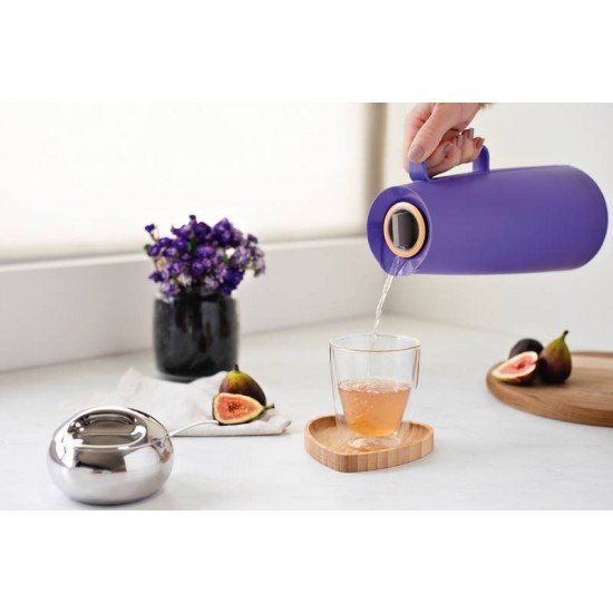 BULE TÉRMICO TRAMONTINA EXATA EM PLÁSTICO VIOLETA COM AMPOLA DE VIDRO 1 L