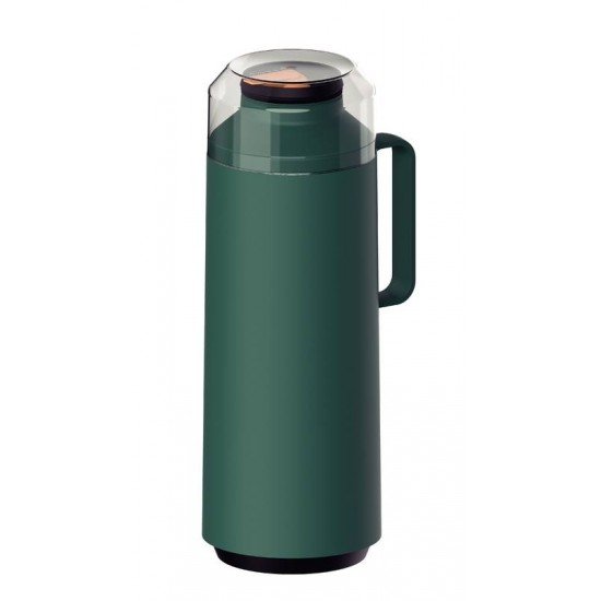 GARRAFA TÉRMICA TRAMONTINA EXATA EM PLÁSTICO VERDE COM AMPOLA DE VIDRO 1 L