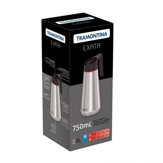 BULE TERMICO EXATA EM ACO INOX 750 ML TRAMONTINA