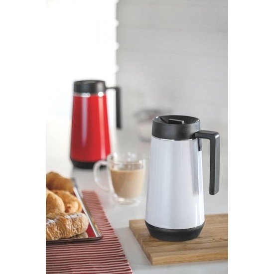 BULE TERMICO EXATA EM ACO INOX BRANCO COM INFUSOR 300 ML TRAMONTINA