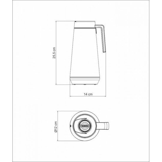 BULE TÉRMICO TRAMONTINA EXATA EM AÇO INOX VERMELHO 750 ML