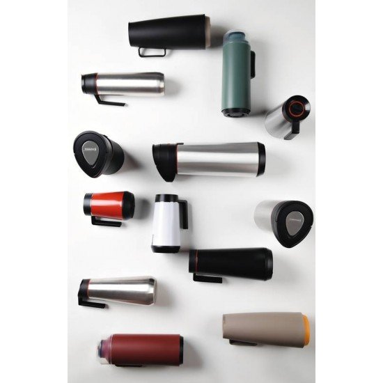 BULE TÉRMICO TRAMONTINA EXATA EM AÇO INOX PRETO 1 LITRO