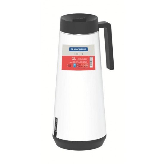 BULE TÉRMICO TRAMONTINA EXATA EM AÇO INOX BRANCO 1 L