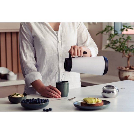 BULE TÉRMICO TRAMONTINA EXATA EM AÇO INOX BRANCO 1 L