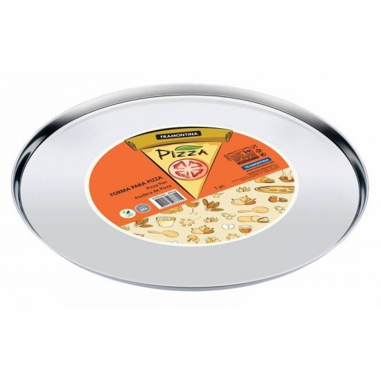 FORMA PARA PIZZA EM ACO INOX 35 CM TRAMONTINA