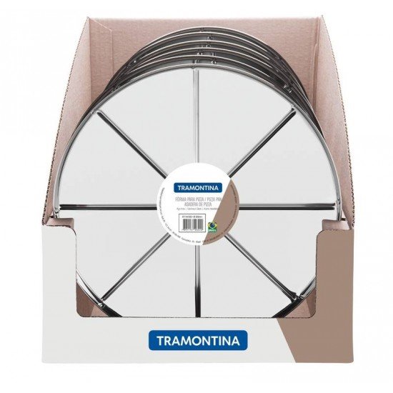 DISPLAY COM FORMA PARA PIZZA ACO INOX 6 PC TRAMONTINA