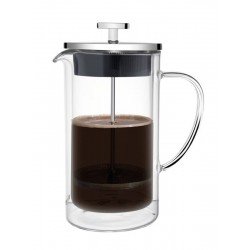 PRENSA FRANCESA PARA CAFE EM VIDRO DUPLO E ACO INOX 8 CM 420 ML TRAMONTINA