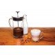 PRENSA FRANCESA PARA CAFE EM VIDRO DUPLO E ACO INOX 8 CM 420 ML TRAMONTINA