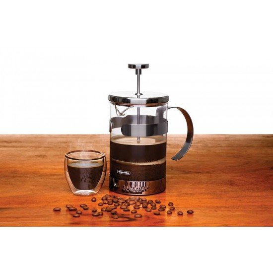 PRENSA FRANCESA PARA CAFE EM VIDRO E ACO INOX 10 CM 950 ML TRAMONTINA