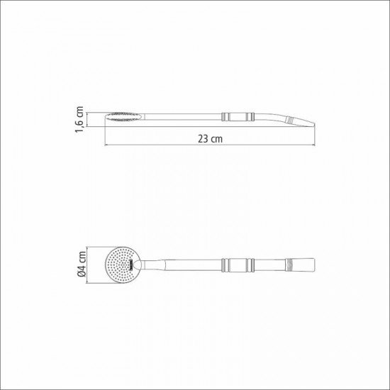 BOMBA DE CHIMARRÃO TRAMONTINA ILEX EM AÇO INOX 23 CM SEM ROSCA