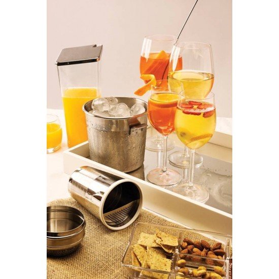 JARRA QUADRATA TRANSPARENTE COM TAMPA EM ACO INOX 1,5 L TRAMONTINA