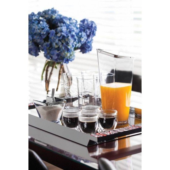 JARRA QUADRATA TRANSPARENTE COM TAMPA EM ACO INOX 1,5 L TRAMONTINA