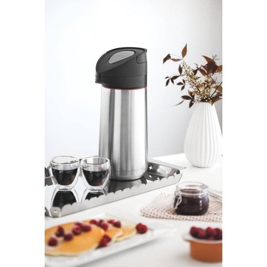 BANDEJA RETANGULAR EM ACO INOX DESENHOS VAZADOS 47 X 25 CM TRAMONTINA