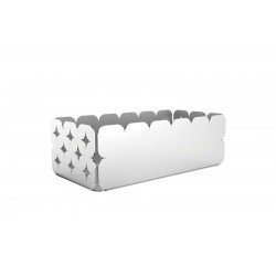 ORGANIZADOR LUCE RETANGULAR EM ACO INOX DESENHOS VAZADOS 15X7 CM TRAMONTINA