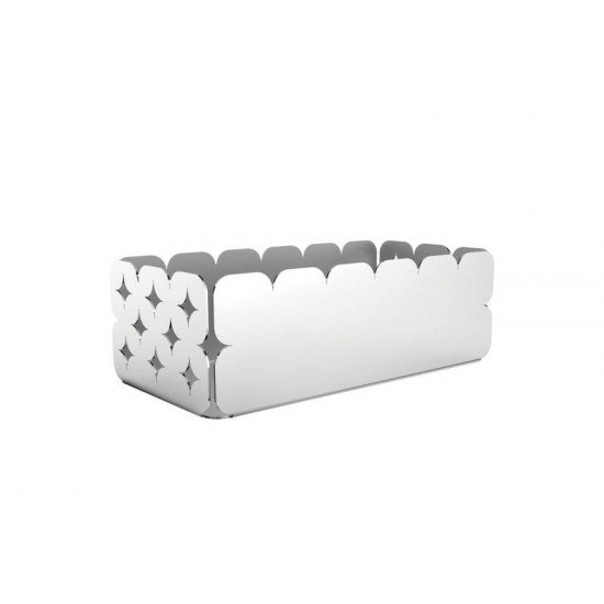 ORGANIZADOR LUCE RETANGULAR EM ACO INOX DESENHOS VAZADOS 15X7 CM TRAMONTINA