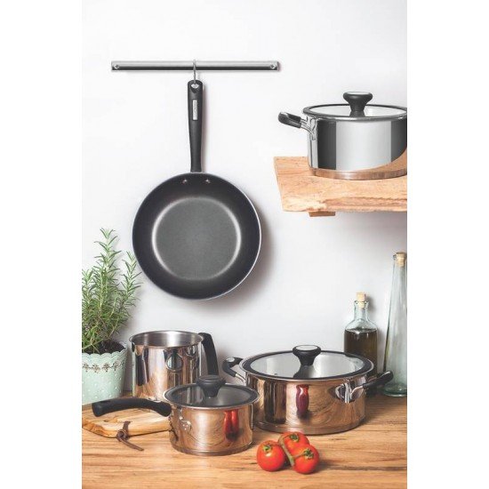 PANELA SOLAR SILICONE EM ACO INOX COM FUNDO TRIPLO 16 CM 1,4 L TRAMONTINA