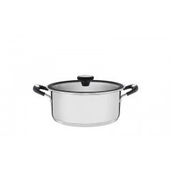 CACAROLA RASA SOLAR SILICONE EM ACO INOX COM FUNDO TRIPLO 20 CM 2,9 L TRAMONTINA