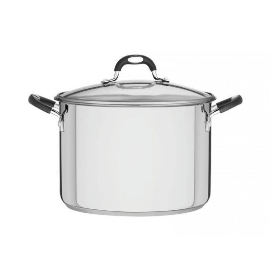 CALDEIRAO SOLAR SILICONE EM ACO INOX COM FUNDO TRIPLO COM TAMPA DE VIDRO 28 CM 11,9 L TRAMONTINA