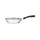 FRIGIDEIRA TRAMONTINA SOLAR SILICONE RASA EM AÇO INOX FUNDO TRIPLO COM CABO DE SILICONE 20 CM 1,3 L