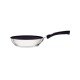 FRIGIDEIRA TRAMONTINA SOLAR SILICONE RASA EM AÇO INOX FUNDO TRIPLO REVESTIMENTO INTERNO ANTIADERENTE COM CABO DE SILICONE 20 CM 1,3 L
