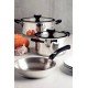 FRIGIDEIRA TRAMONTINA SOLAR SILICONE RASA EM AÇO INOX FUNDO TRIPLO COM CABO DE SILICONE 20 CM 1,3 L