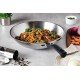 WOK TRAMONTINA ASTRO SILICONE EM AÇO INOX COM FUNDO TRIPLO 28 CM 3,3 L