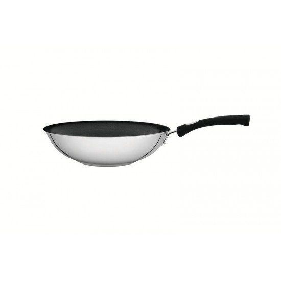 WOK TRAMONTINA ASTRO SILICONE EM AÇO INOX COM FUNDO TRIPLO REVESTIMENTO INTERNO ANTIADERENTE 28 CM 3,3 L